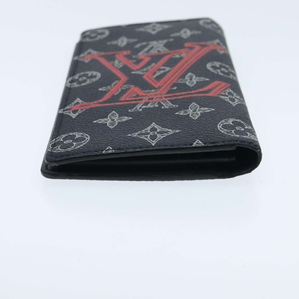 Louis Vuitton Brazza, Navy, Canvas, wallet