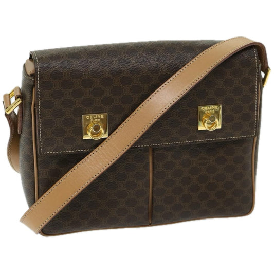 Céline Macadam, Brown, Canvas, shoulder