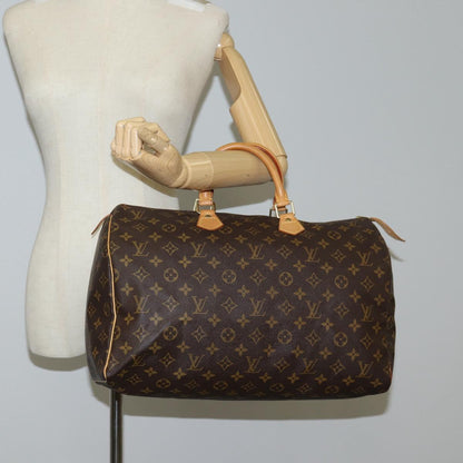 Louis Vuitton Speedy 40, Brown, Canvas, handbag