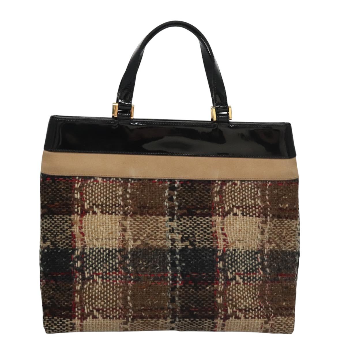 Burberry Nova Check Tote canvas check pattern, Multicolour, Wool, Handbag
