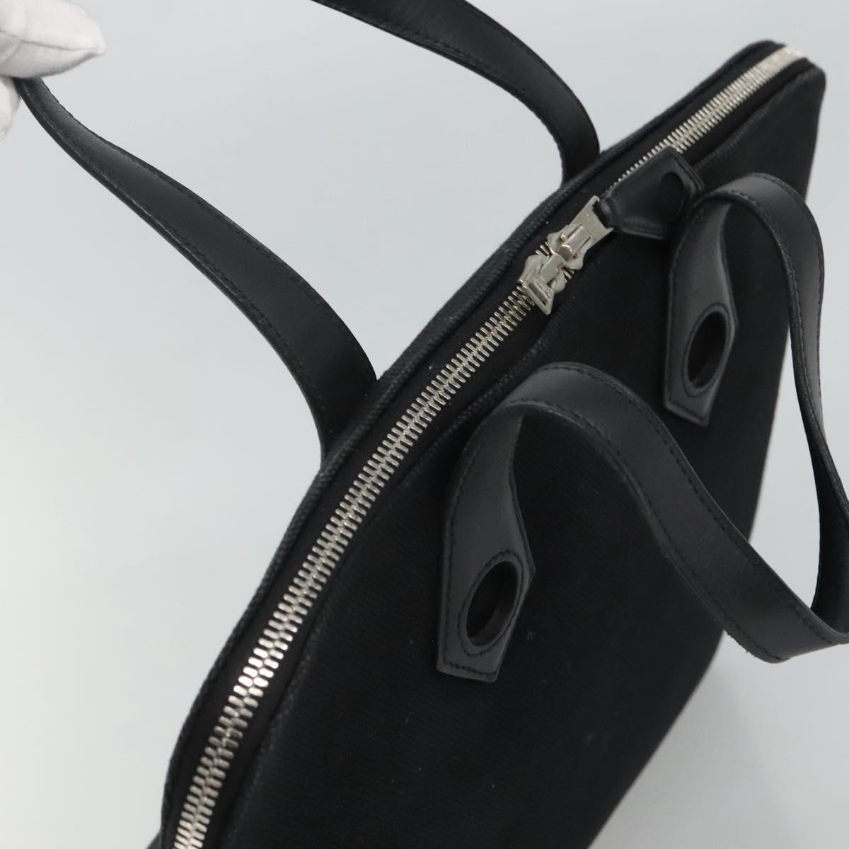 Hermès Heeboo, Black, Canvas, handbag
