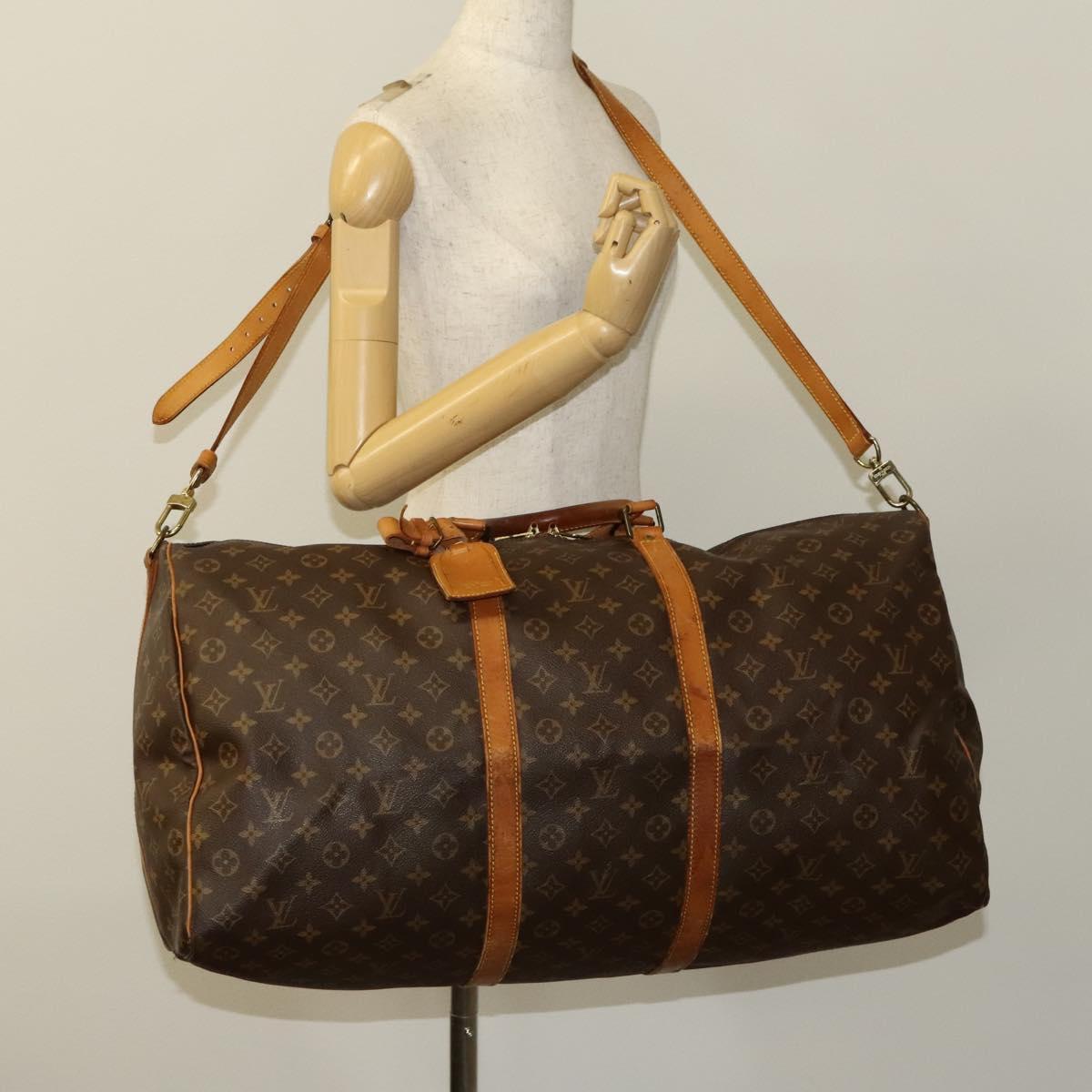 Louis Vuitton Keepall Bandoulière 60, Brown, Canvas, travel