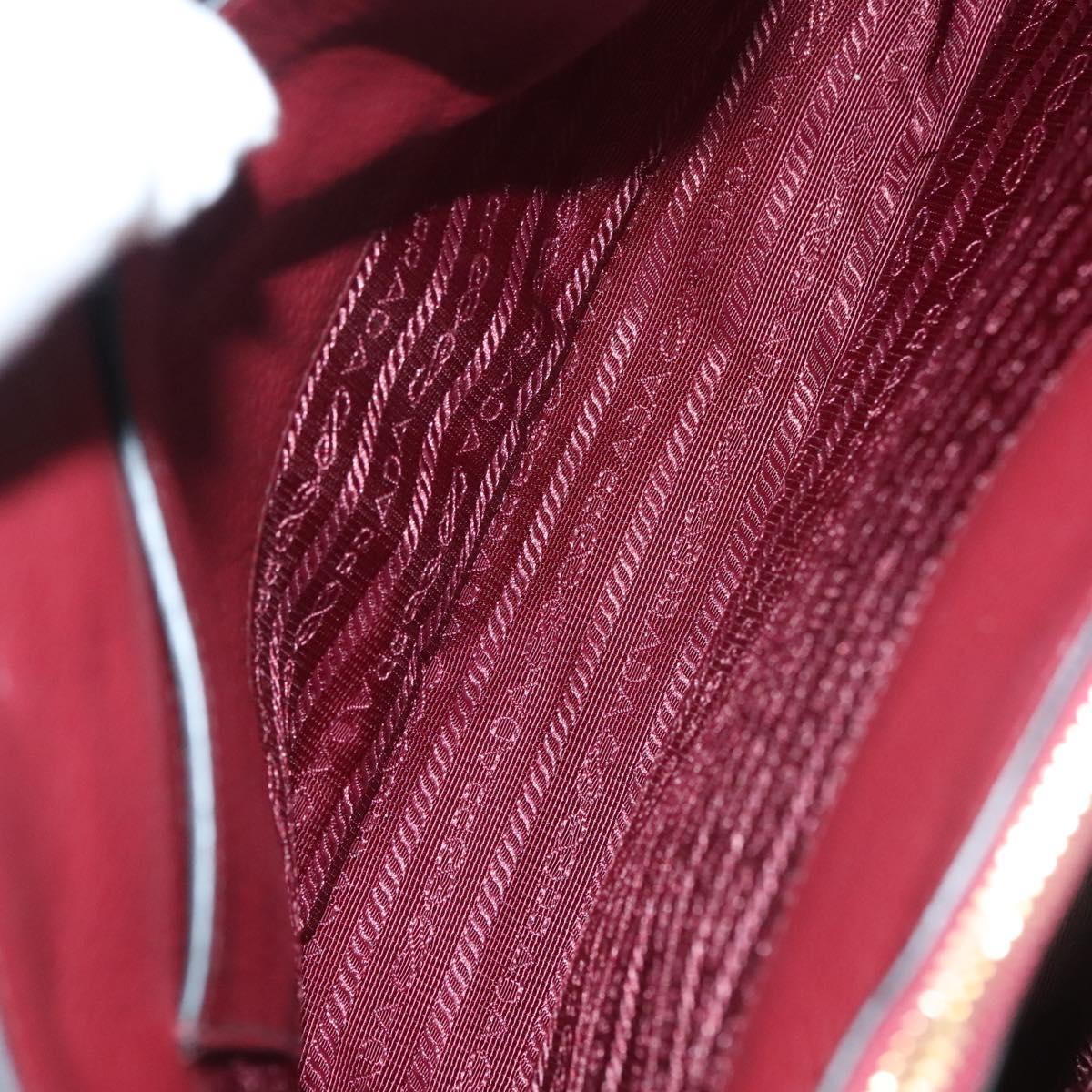 Prada Vitello, Burgundy, Leather, handbag