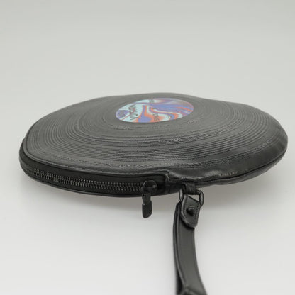 Louis Vuitton Pochette, Black, Leather, clutch