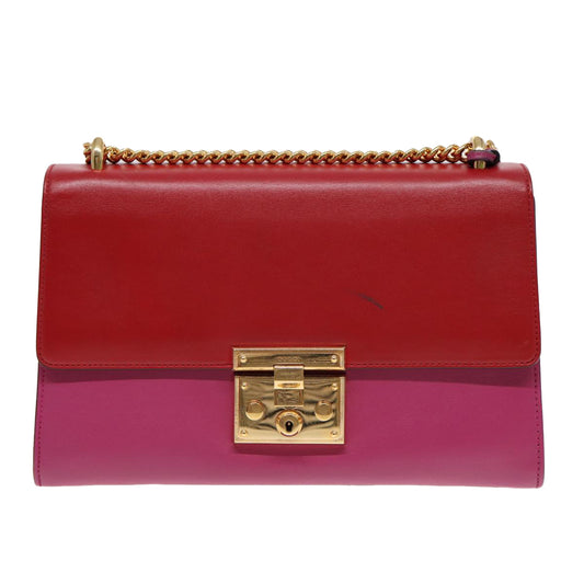 Gucci Padlock, Red, Leather, shoulder