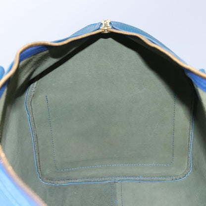 Louis Vuitton Keepall 55, Blue, Leather, travel