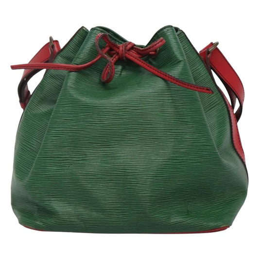 Louis Vuitton Noe, Green, Leather, shoulder