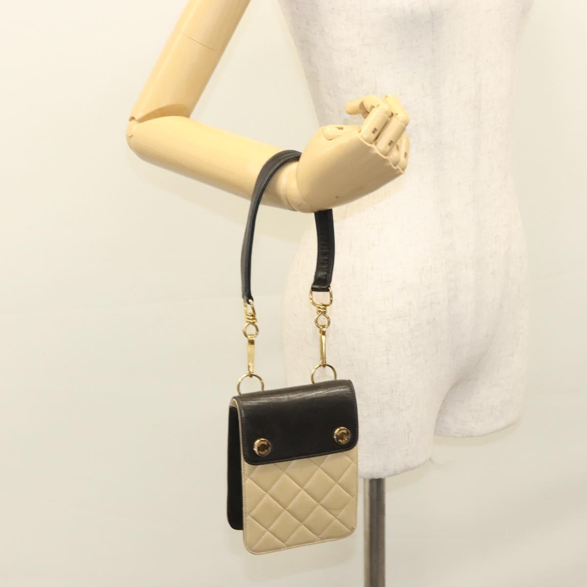 Chanel Phone case, Beige, Leather, clutch