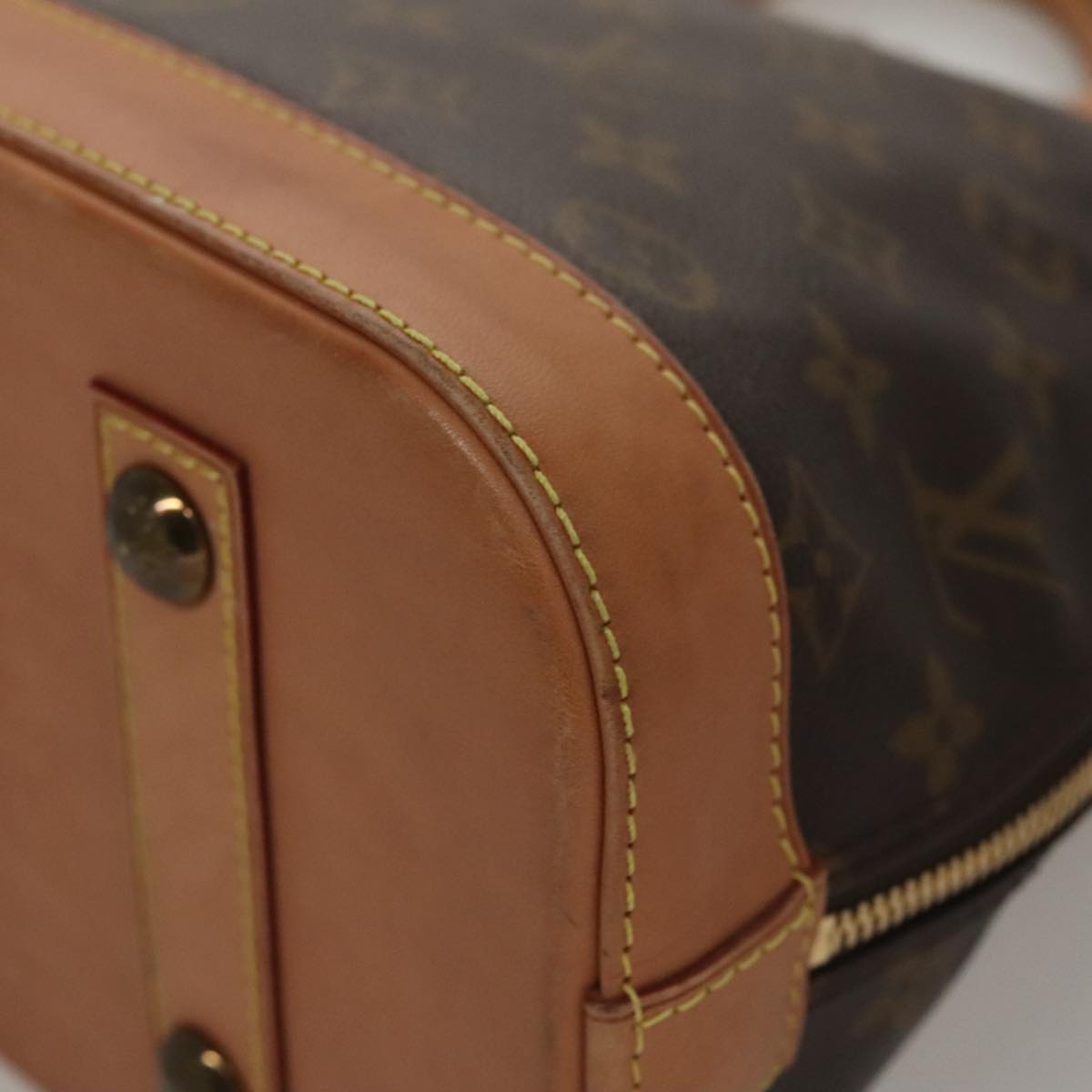 Louis Vuitton Alma, Brown, Canvas, handbag