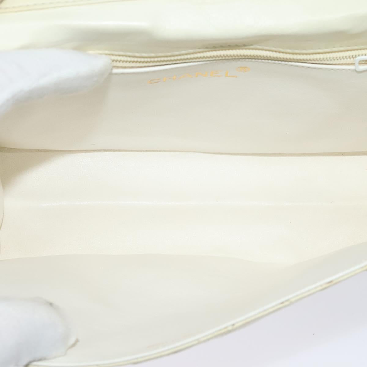Chanel Camera, White, Leather, clutch