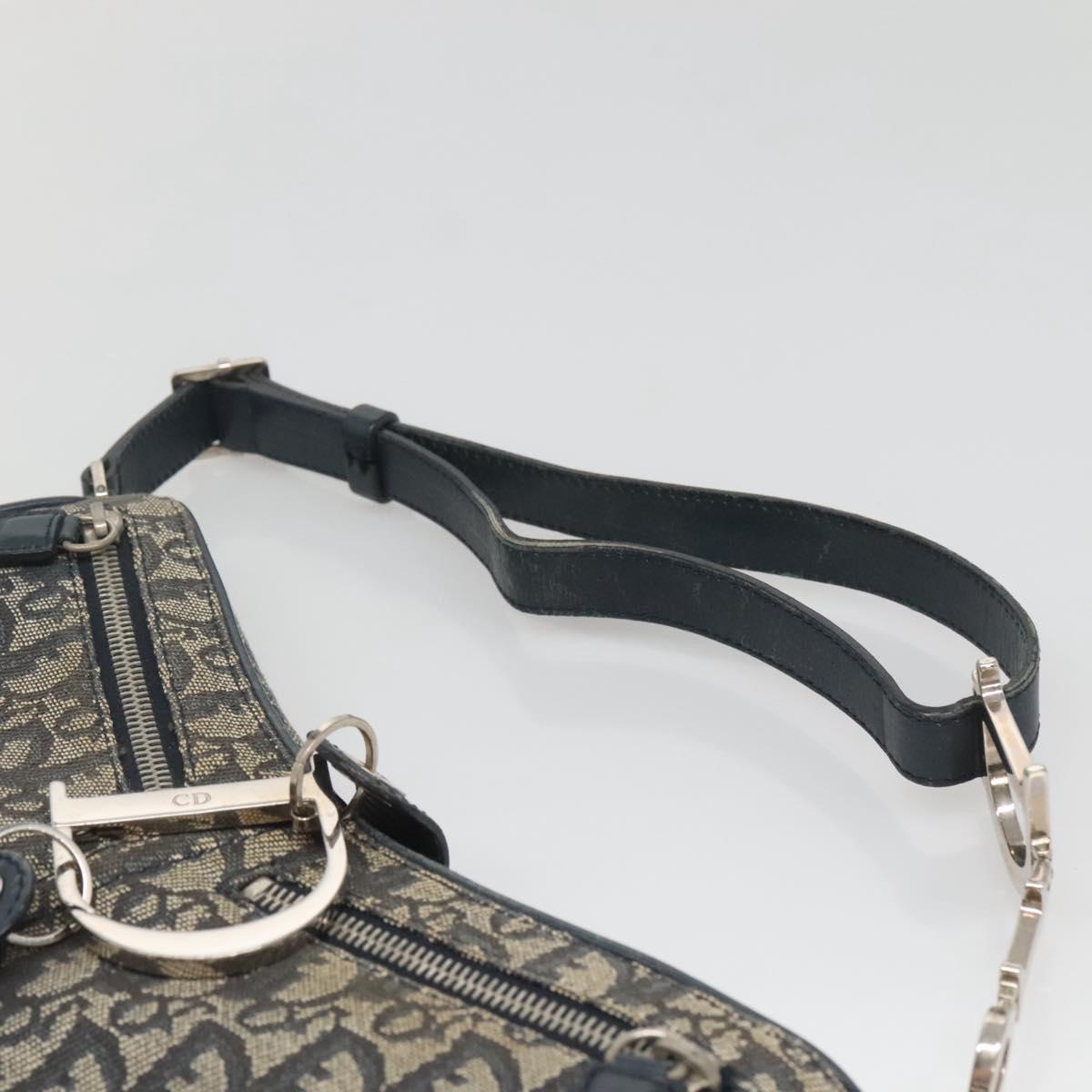 Dior Saddle, Navy, Canvas, shoulder
