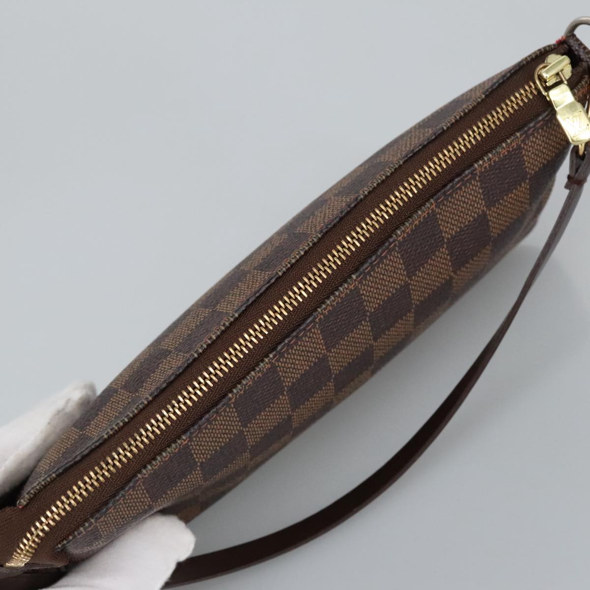 Louis Vuitton Pochette Accessoire, Brown, Canvas, clutch