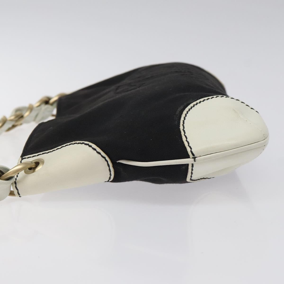 Chanel Coco Mark, Black, Canvas, shoulder