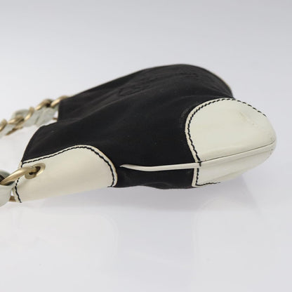 Chanel Coco Mark, Black, Canvas, shoulder