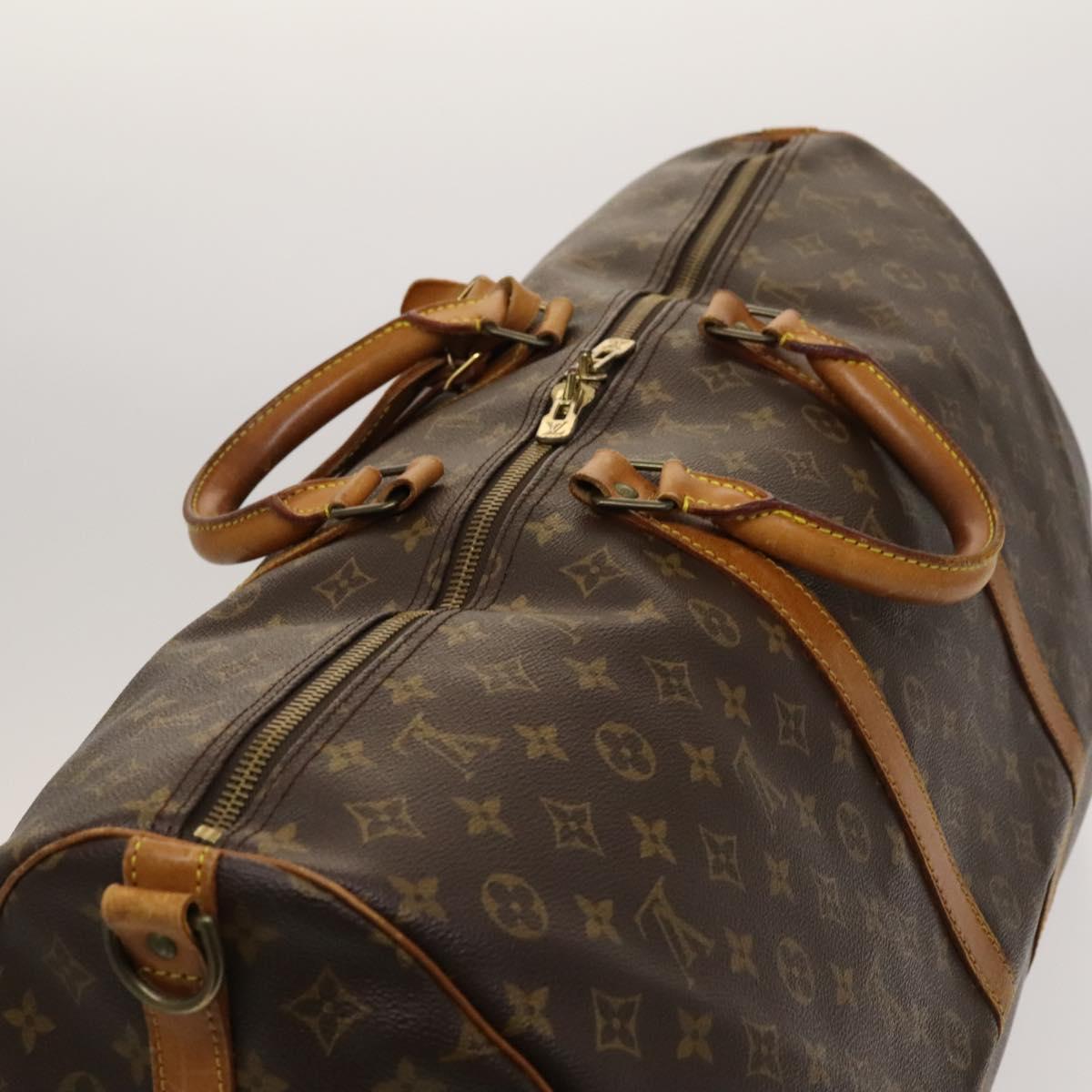 Louis Vuitton Keepall Bandoulière 60, Brown, Canvas, travel