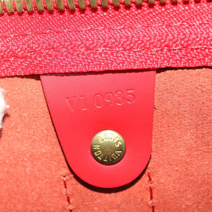 Louis Vuitton Keepall 45, Red, Leather, travel