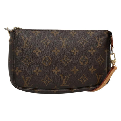 Louis Vuitton Pochette Accessoire, Brown, Canvas, clutch