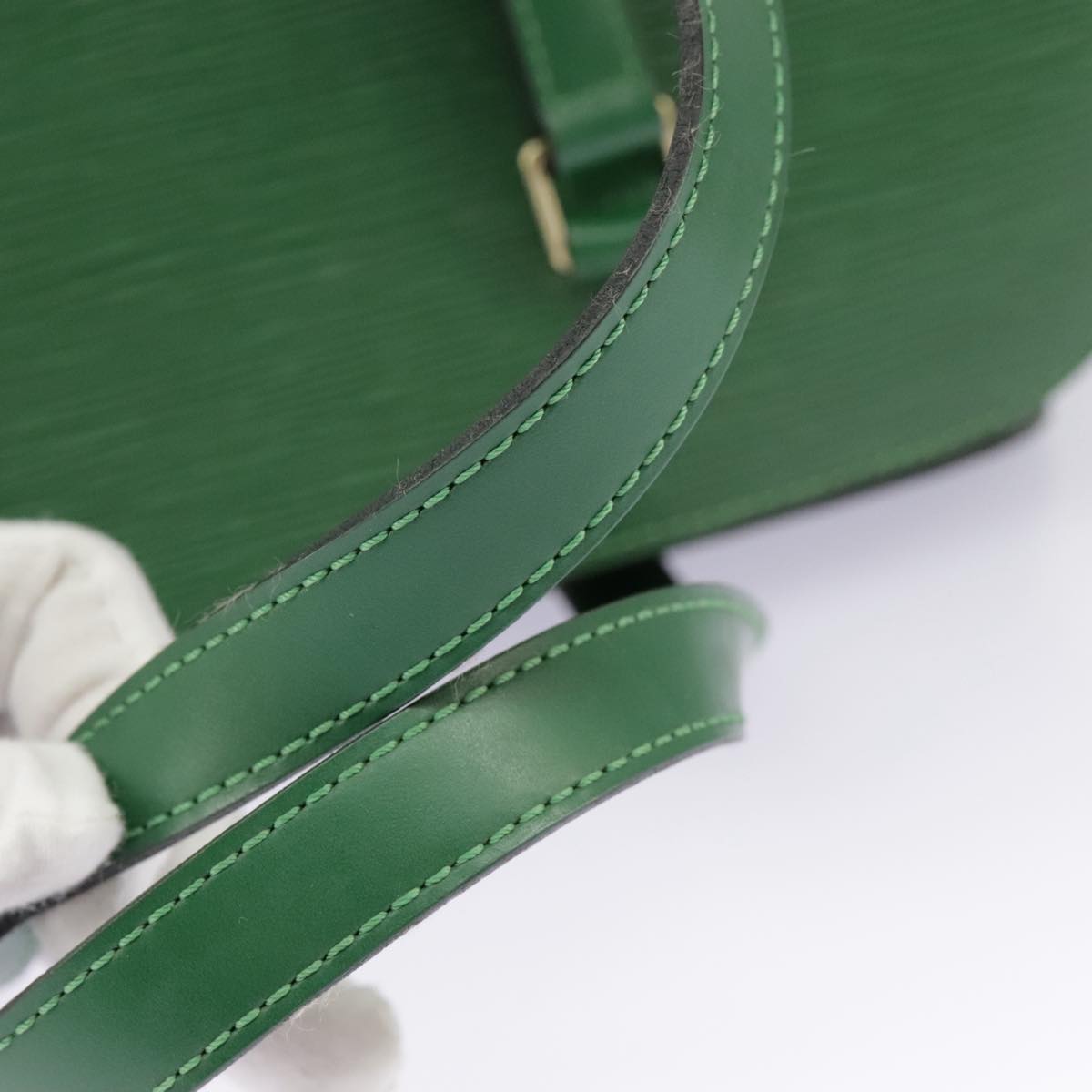 Louis Vuitton Soufflot, Green, Leather, handbag