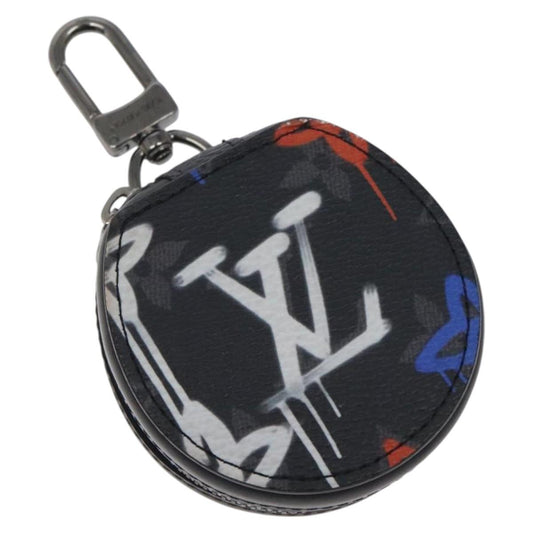 Louis Vuitton Etui à écouteur, Black, Canvas, wallet