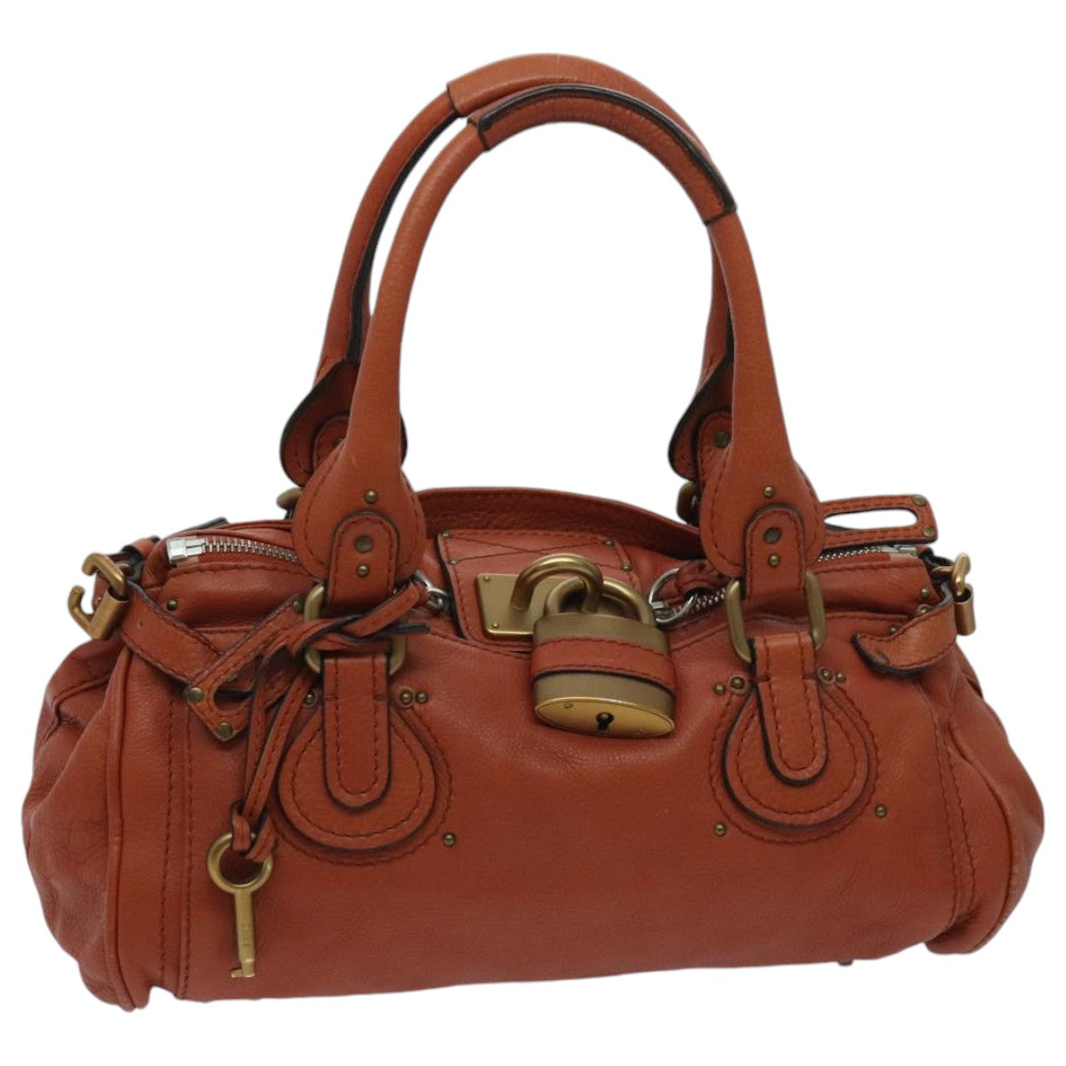 Chloé Paddington, Orange, Leather, handbag