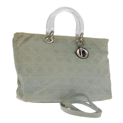 Dior Cannage Lady, Blue, Canvas, handbag