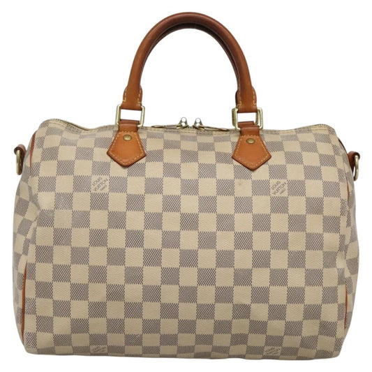 Louis Vuitton Speedy Bandoulière 30, White, Canvas, handbag