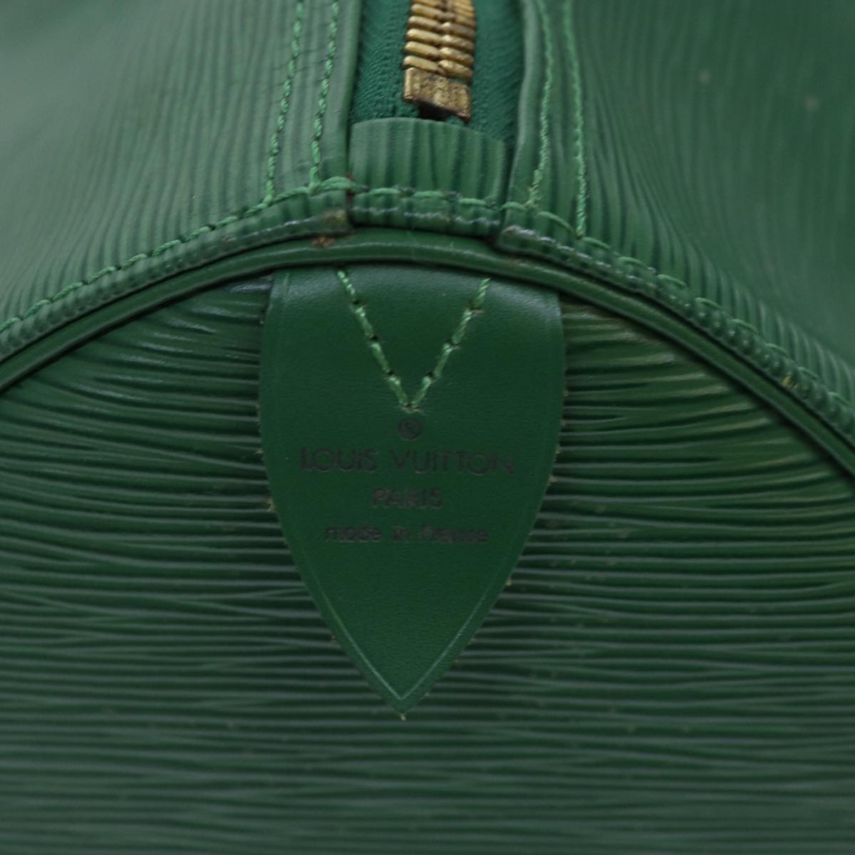 Louis Vuitton Keepall 45, Green, Leather, travel