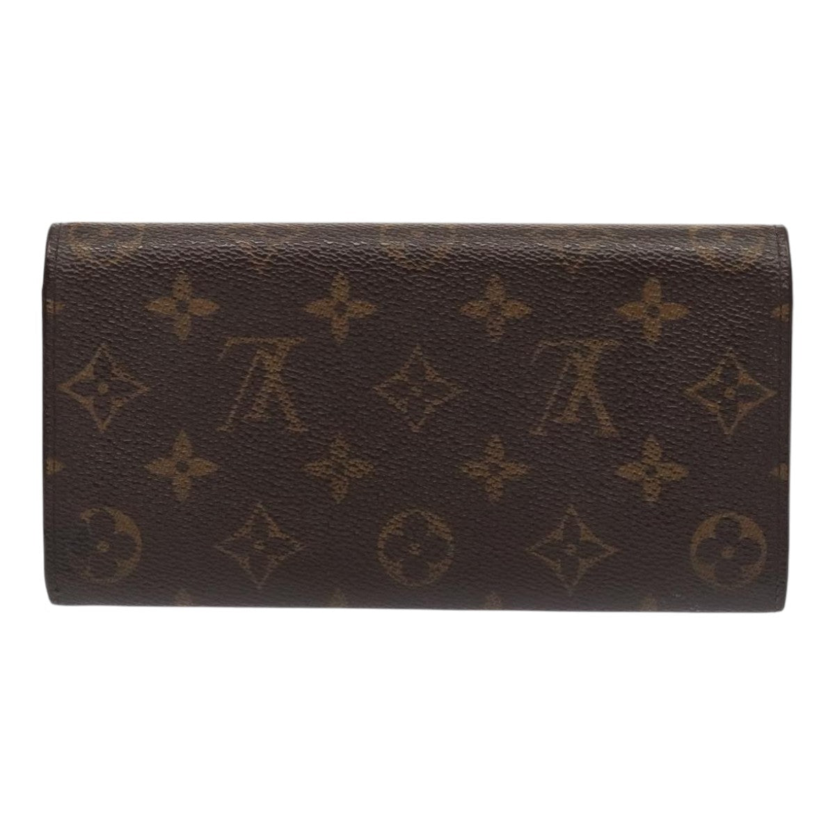 Louis Vuitton Emilie, Brown, Canvas, wallet