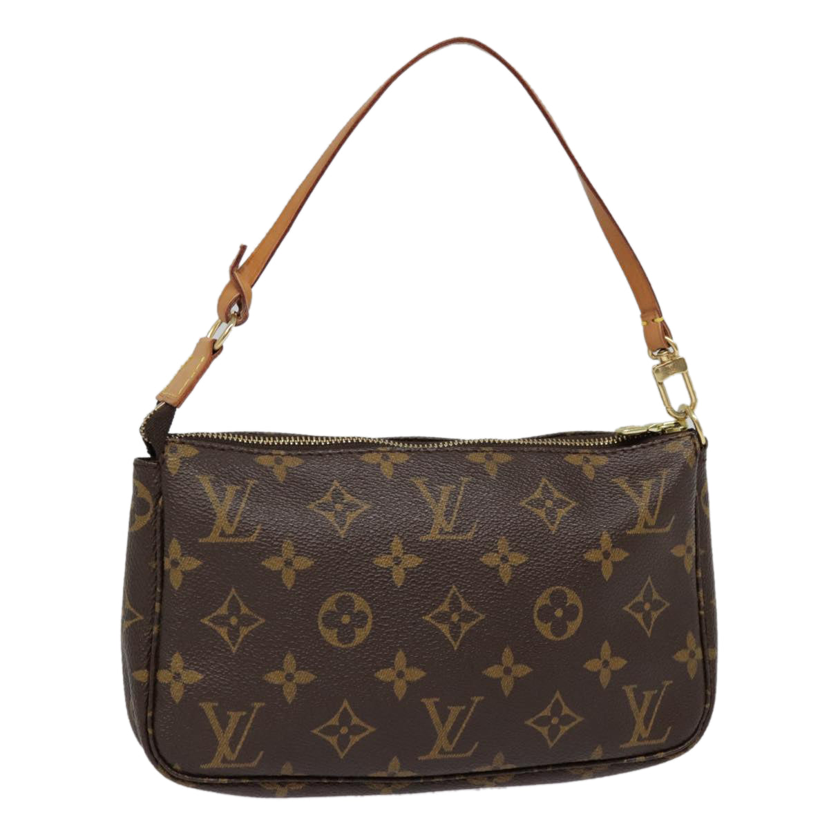 Louis Vuitton Pochette Accessoire, Brown, Canvas, clutch