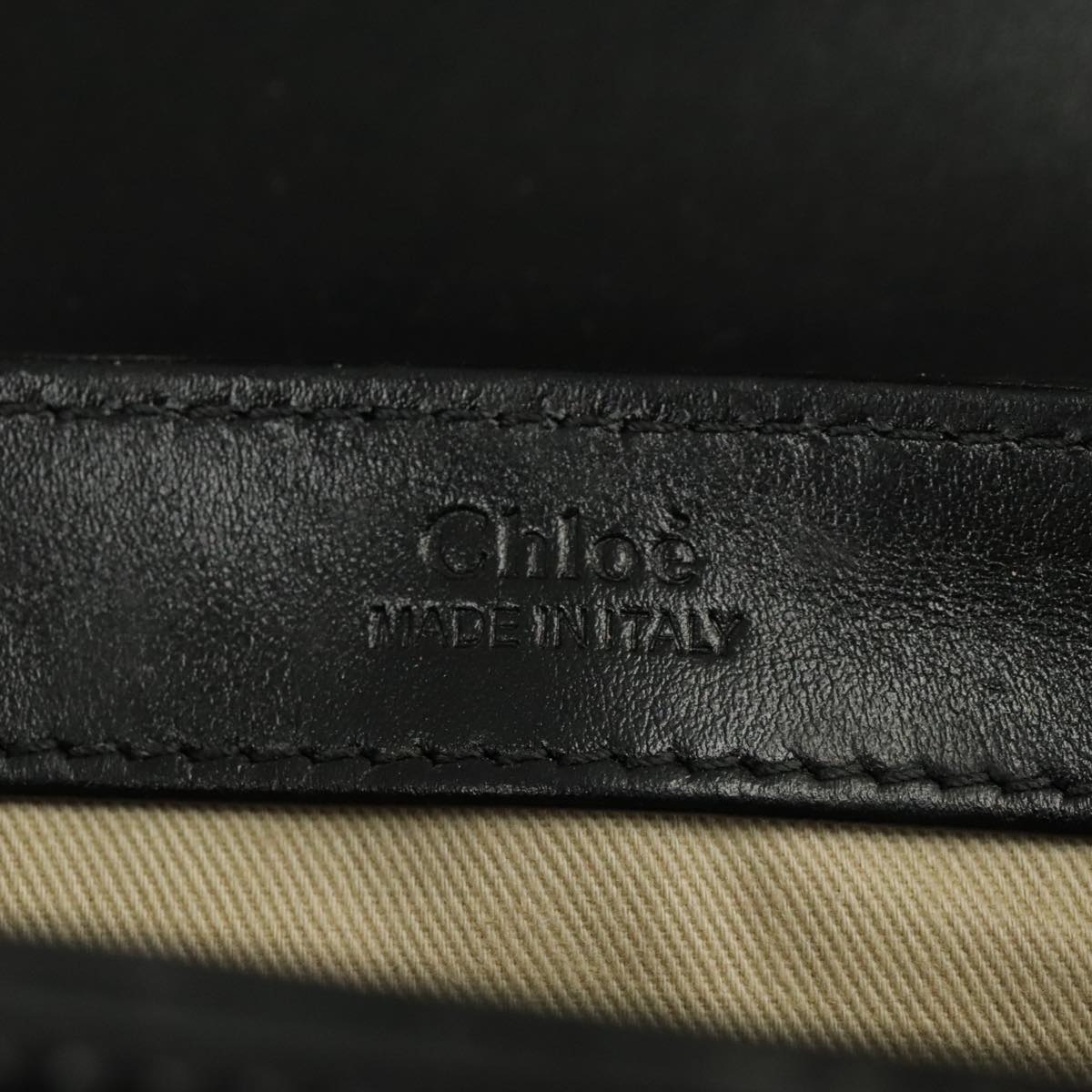 Chloé C, Black, Leather, handbag