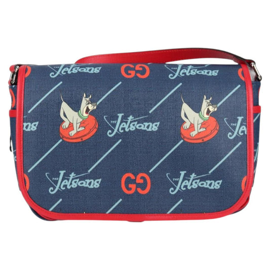 Gucci, Blue, Canvas, shoulder