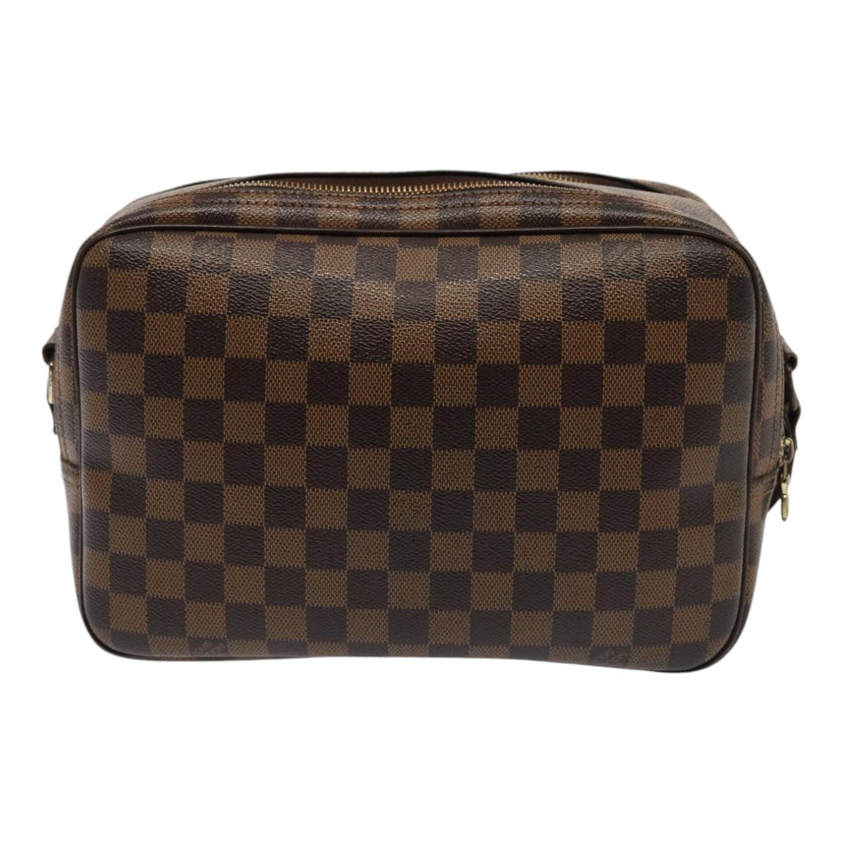 Louis Vuitton Reporter, Brown, Canvas, shoulder