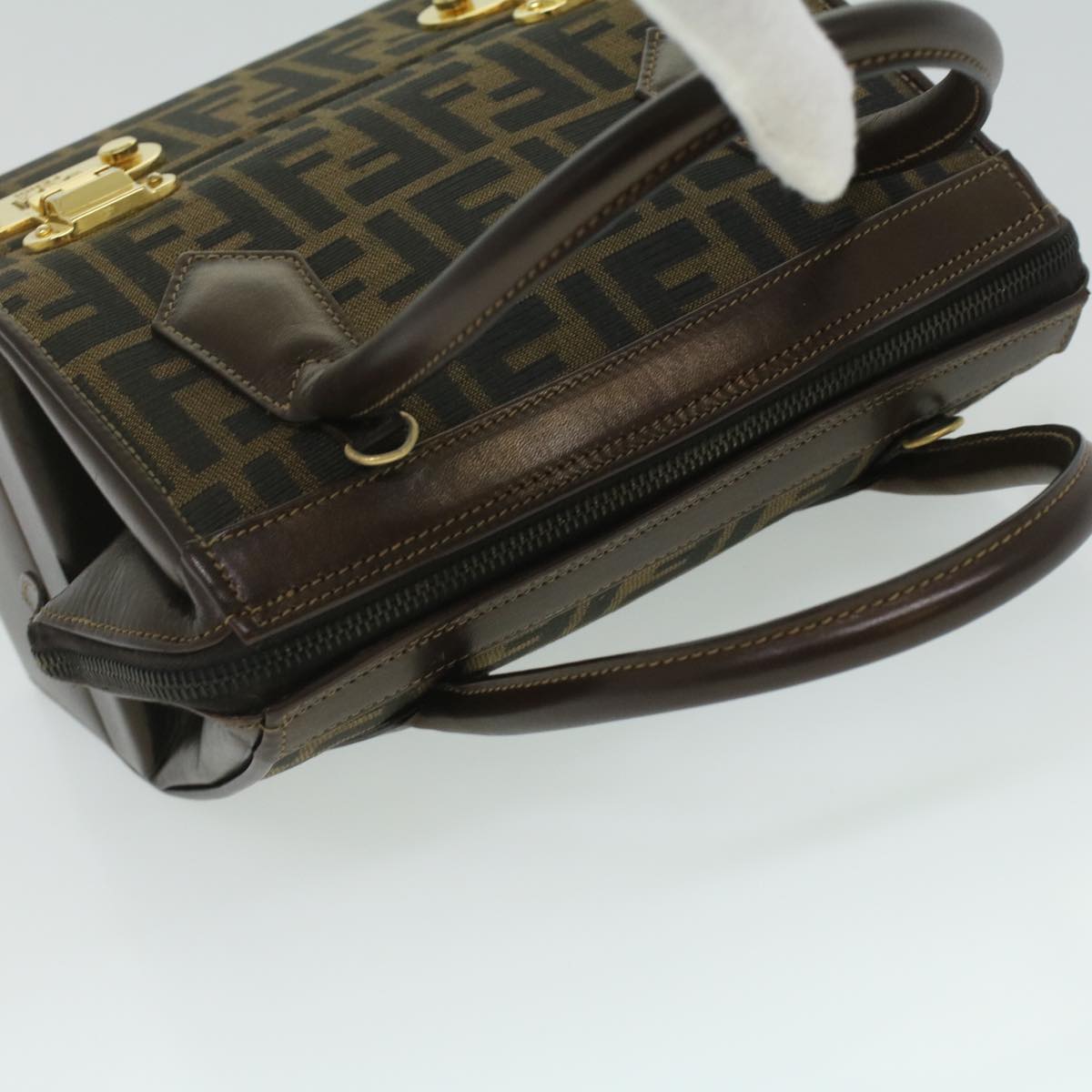 Fendi Zucca, Brown, Canvas, handbag