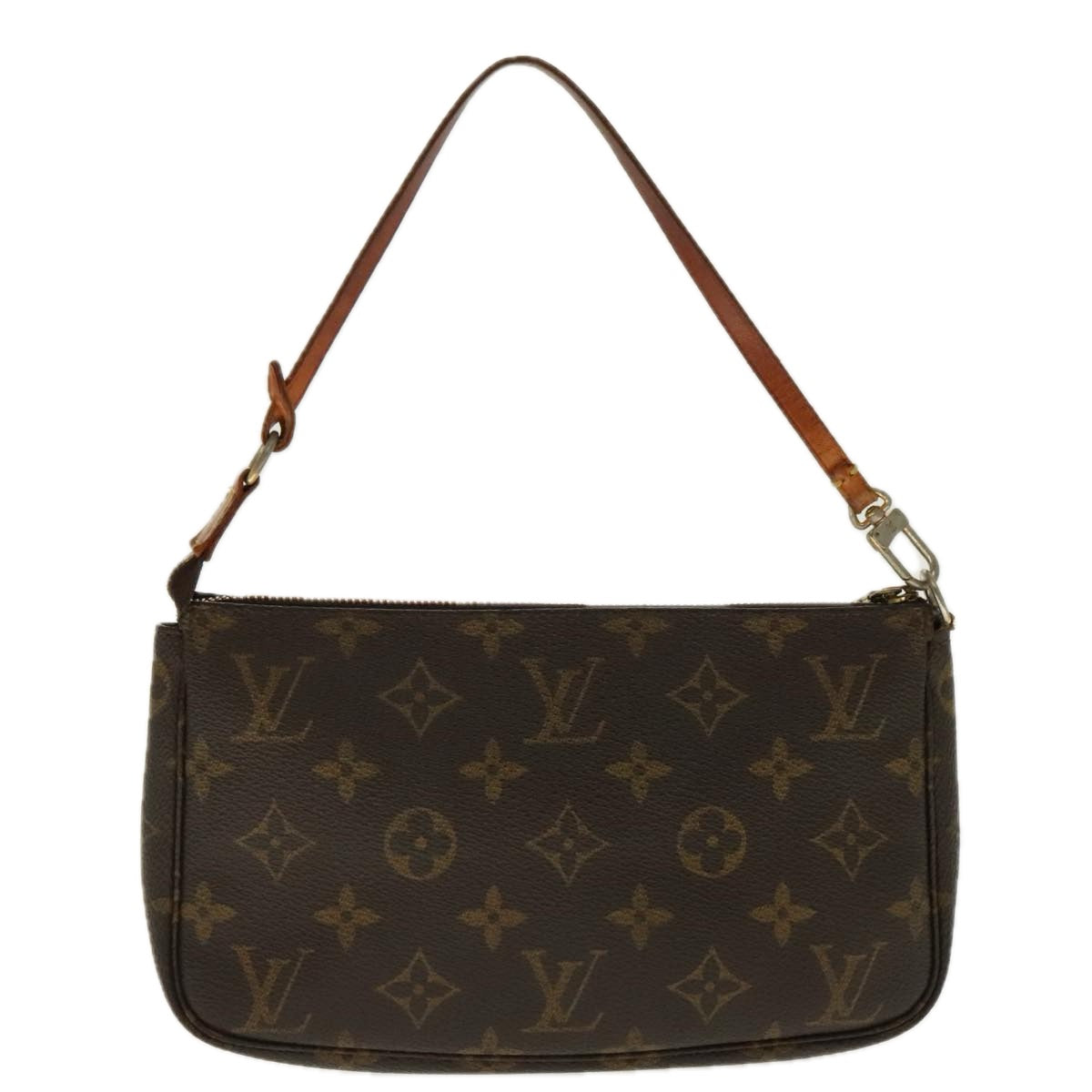 Louis Vuitton Pochette Accessoire, Brown, Canvas, clutch