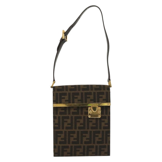 Fendi Zucca, "BEIGE, BROWN", Canvas, shoulder