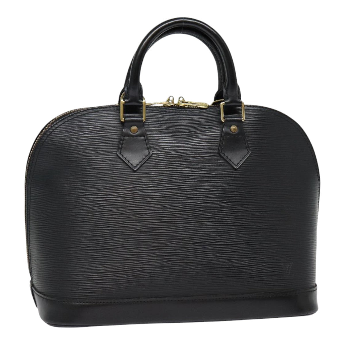 Louis Vuitton Alma, Black, Leather, handbag