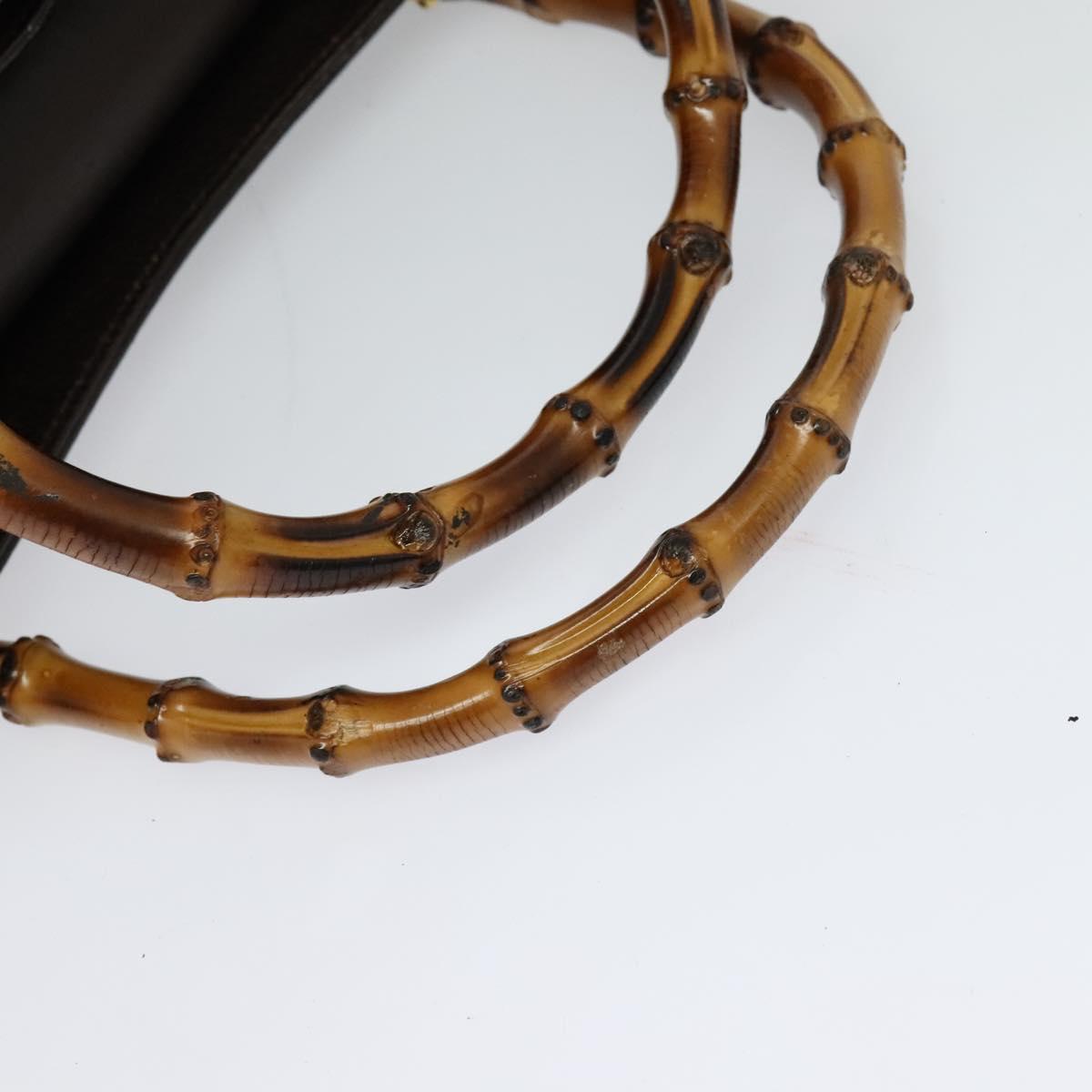Gucci Bamboo, Brown, Leather, handbag
