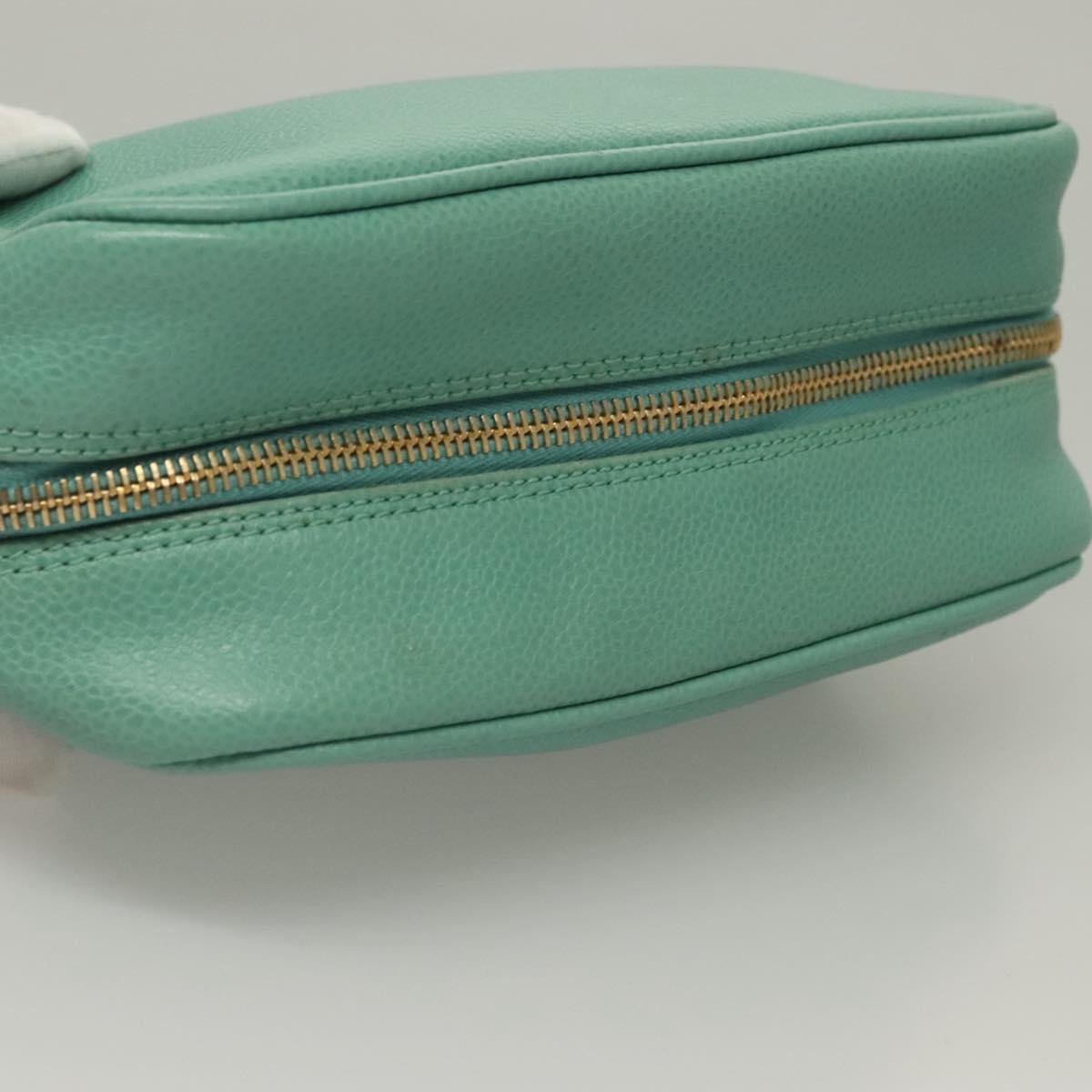 Chanel Coco Mark, Green, Leather, clutch