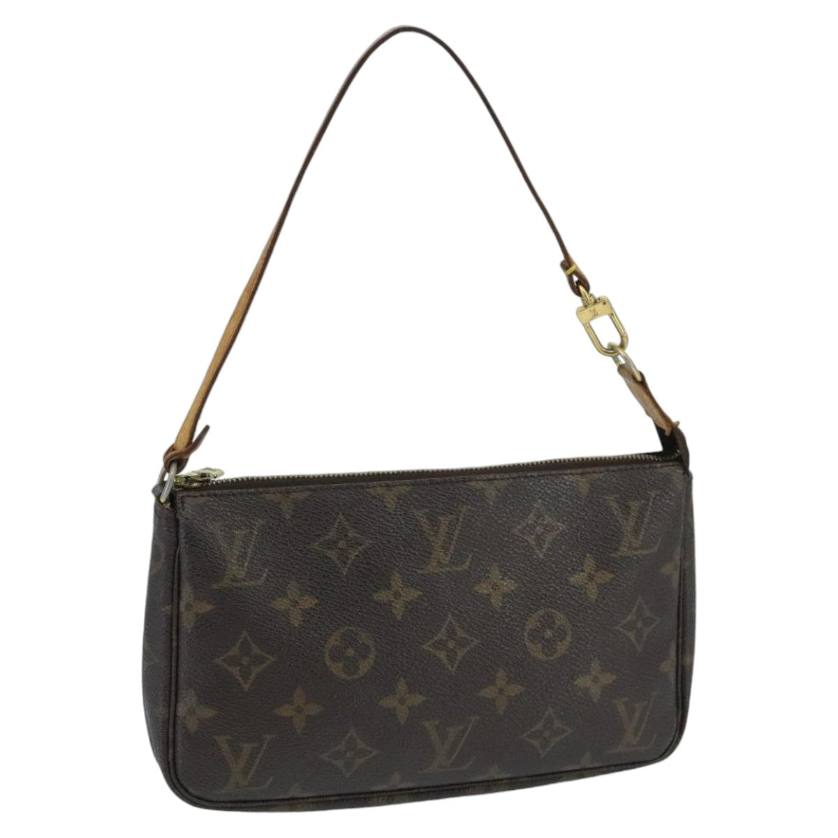 Louis Vuitton Pochette Accessoire, Brown, Canvas, clutch