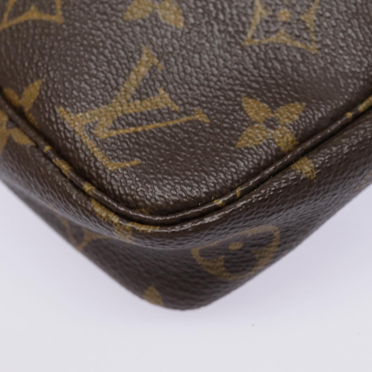 Louis Vuitton Pochette Accessoire, Brown, Canvas, clutch