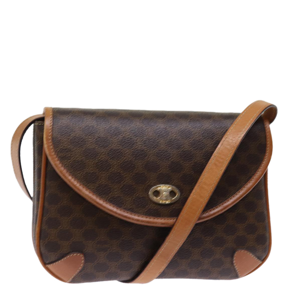 Céline Macadam, Brown, Canvas, shoulder