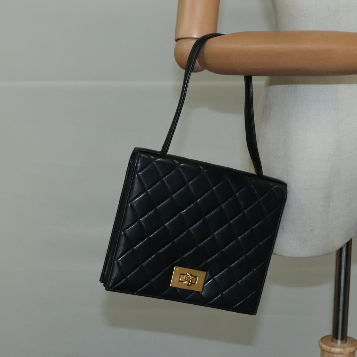 "Chanel 2,55", Black, Leather, shoulder