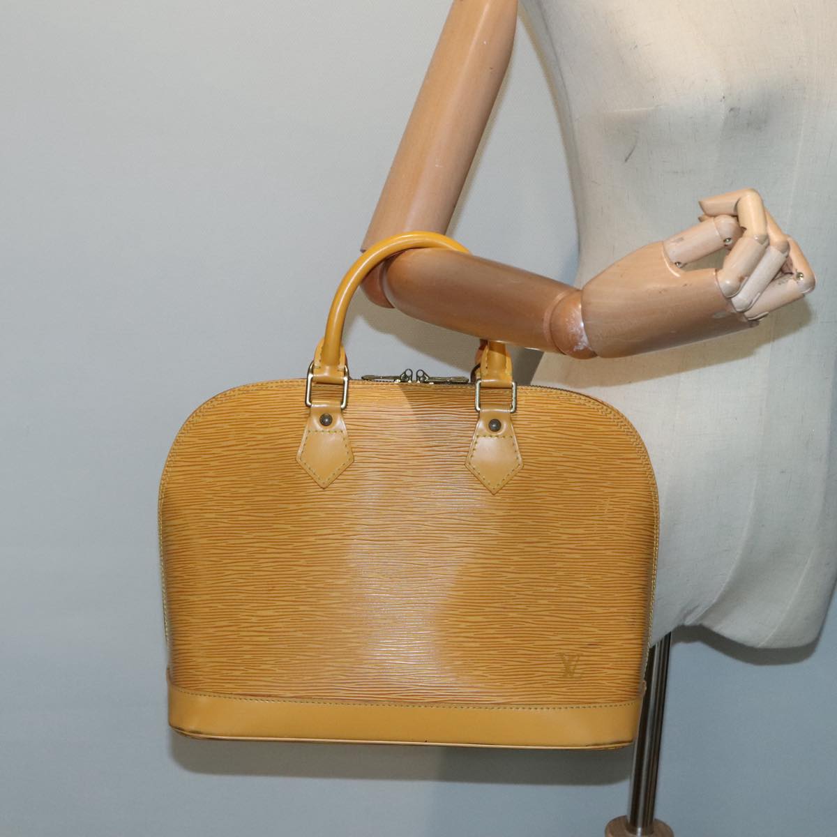 Louis Vuitton, Yellow, Leather, handbag