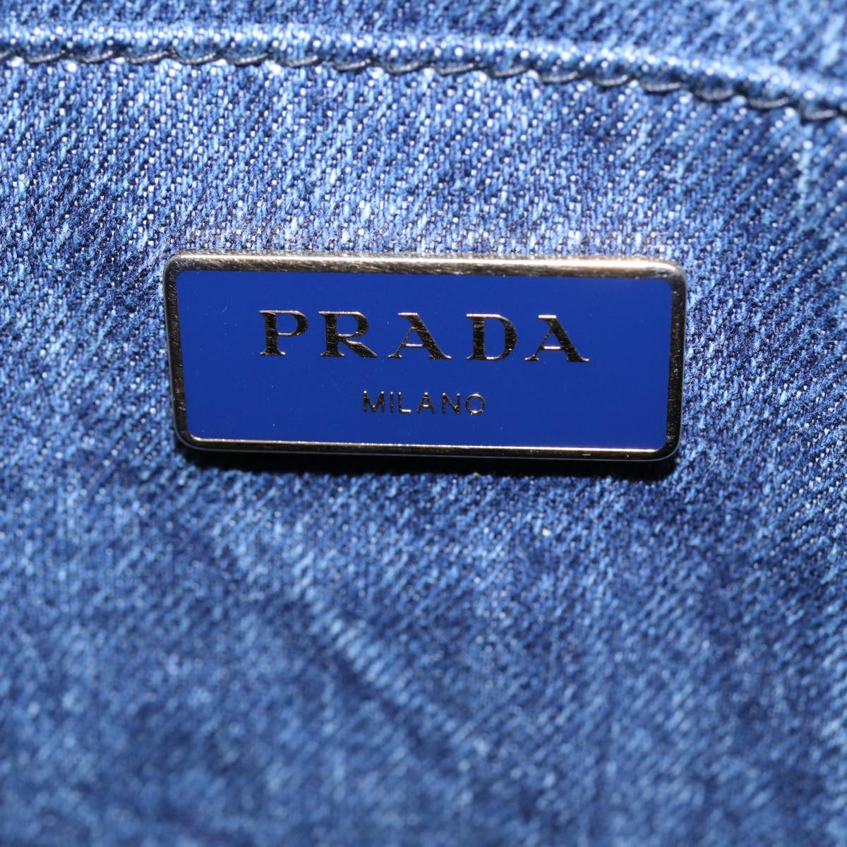 Prada Canapa, Blue, Denim - Jeans, tote