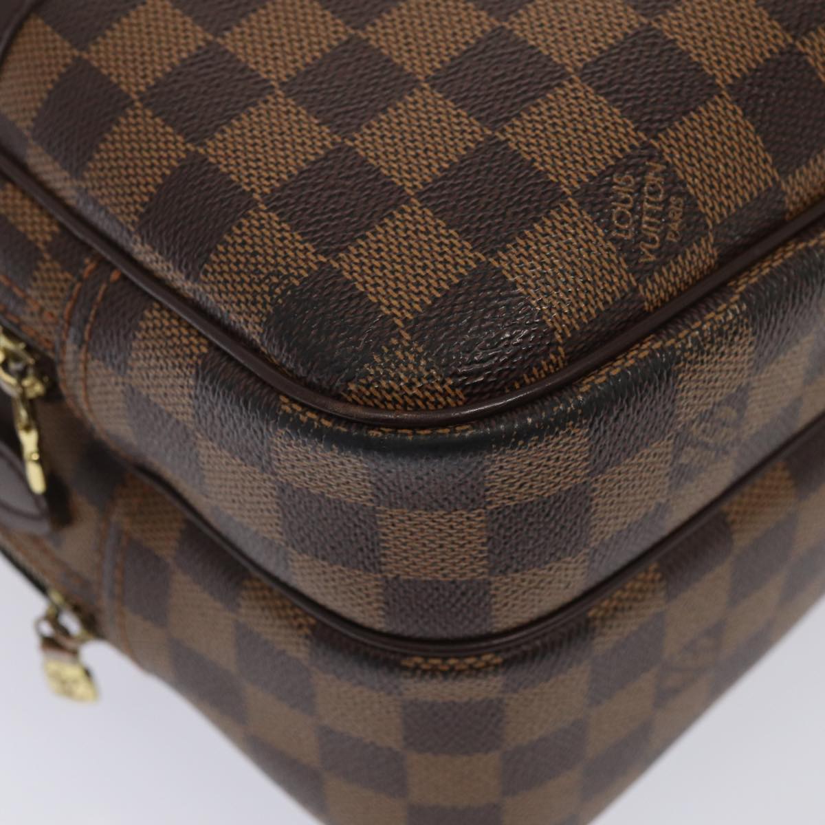 Louis Vuitton Reporter, Brown, Canvas, shoulder