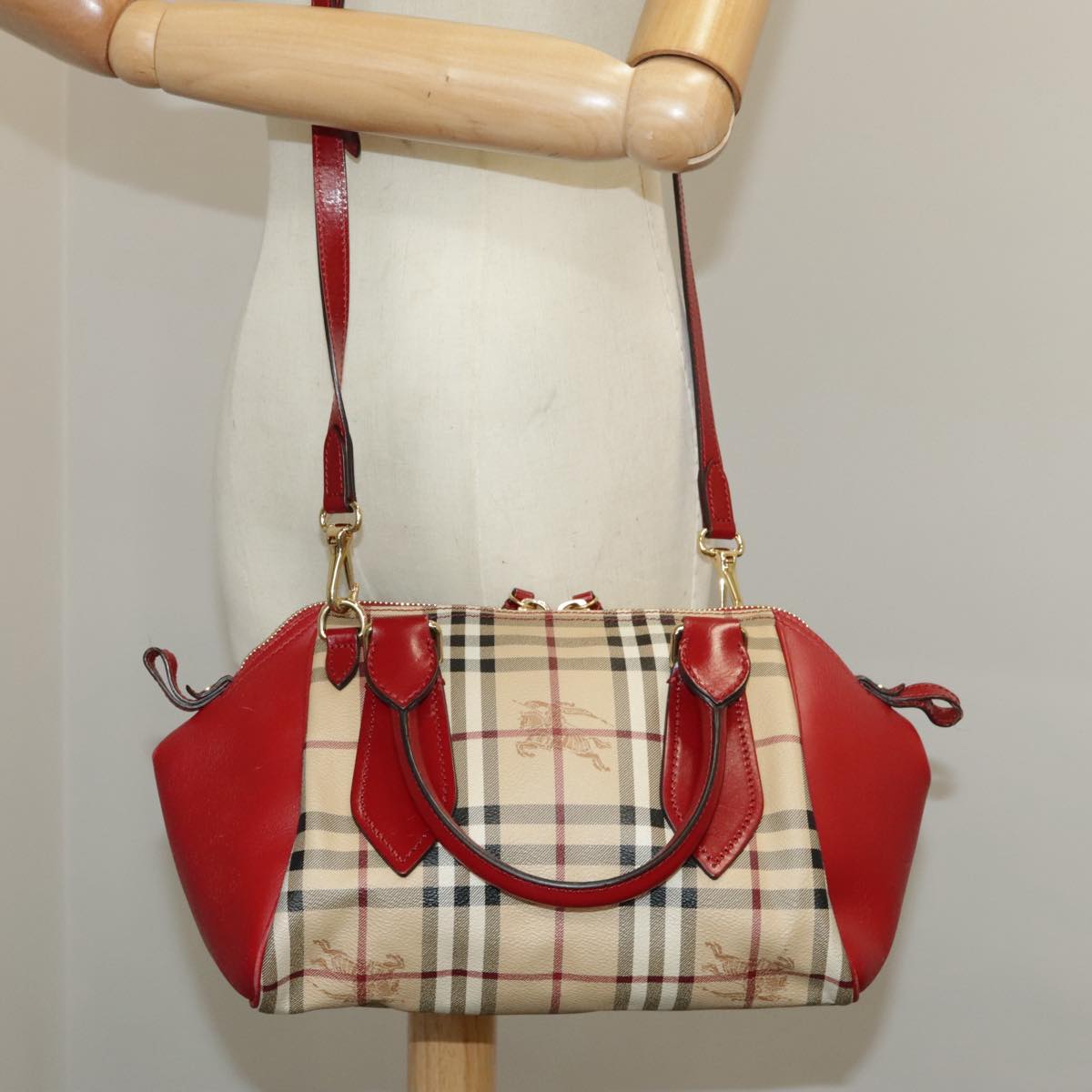 Burberry Nova Check, Beige, Canvas, handbag