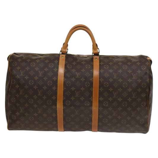 Louis Vuitton Keepall 60, Brown, Canvas, travel