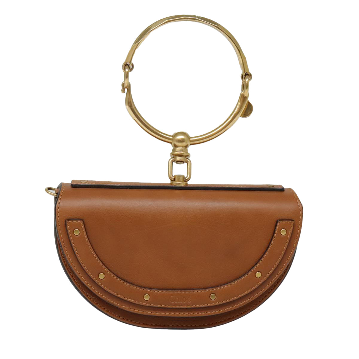 Chloé Nile, Brown, Leather, handbag