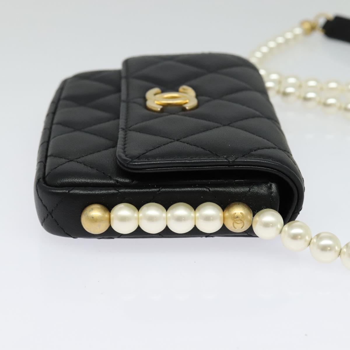 Chanel MINI FLAP BAG, Black, Leather, shoulder