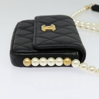 Chanel MINI FLAP BAG, Black, Leather, shoulder